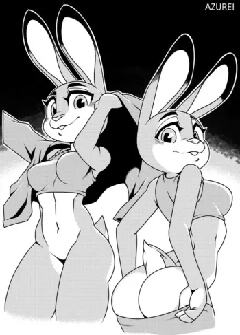 Judy Hopps x Nick Wilde B&W – Azurei